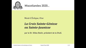La mystérieuse croix Sainte-Génisse (Mont-l'Evêque, Oise)