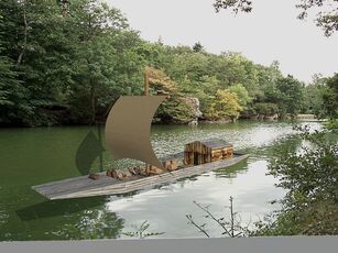 Reconstitution d'une barge © Fodere et Visum