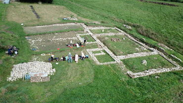 Villa romaine du Gurtelbach en cours de fouille