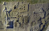 Vue aérienne du chantier de fouilles