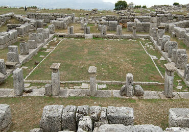 Archaeological site of Kassope - view of the  Katagogeion  (public guest house)