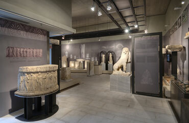 The Achaeological Museum of Nicopolis: view of the permanent exhibition