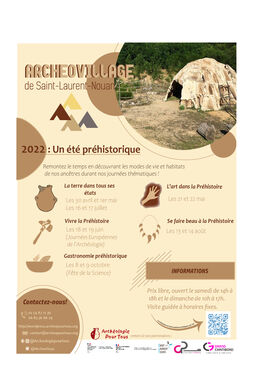 Affiche ouverture archéovillage 2022