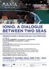 Locandina  Ionio. A dialogue between two seas”