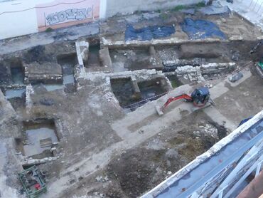 Vue du chantier de fouilles, site du musée Bonnat-Helleu Bayonne