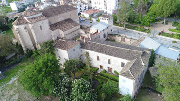 Vista aérea del Palacio de los Enríquez (Baza) desde el noreste