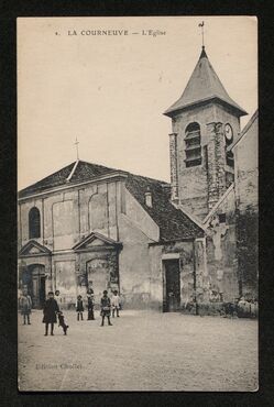 Entrée de l'église Saint-Lucien avant 1928