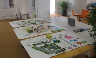 Maquette des cafés urbains