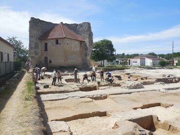 L'ensemble monumental en cours de fouille