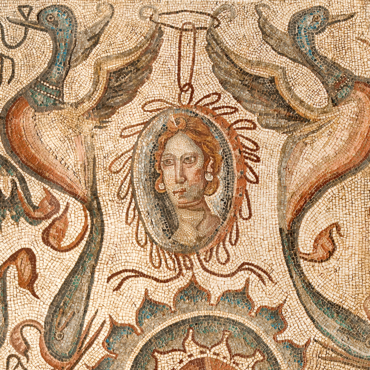Oecus (detalle) de la Villa Romana La Olmeda