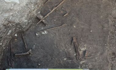 Remains of a medieval fence