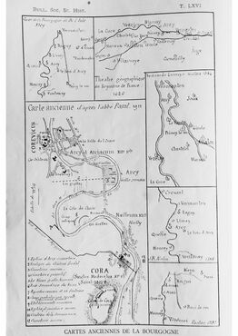 Cartes anciennes de Bourgogne, Saint-Moré et le Camp de Cora