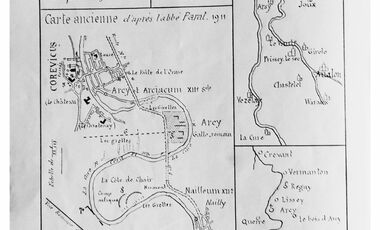 Cartes anciennes de Bourgogne, Saint-Moré et le Camp de Cora